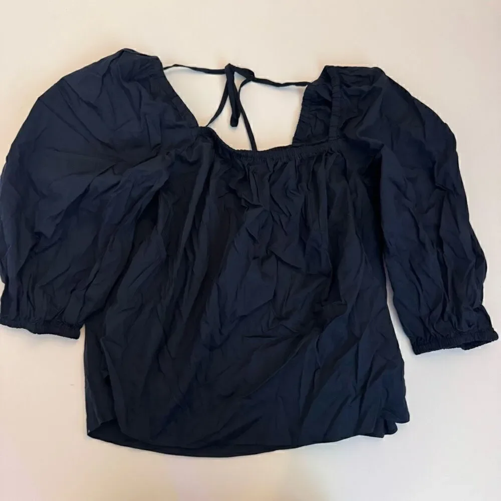 $88 Madewell puff sleeve baby doll top size 4